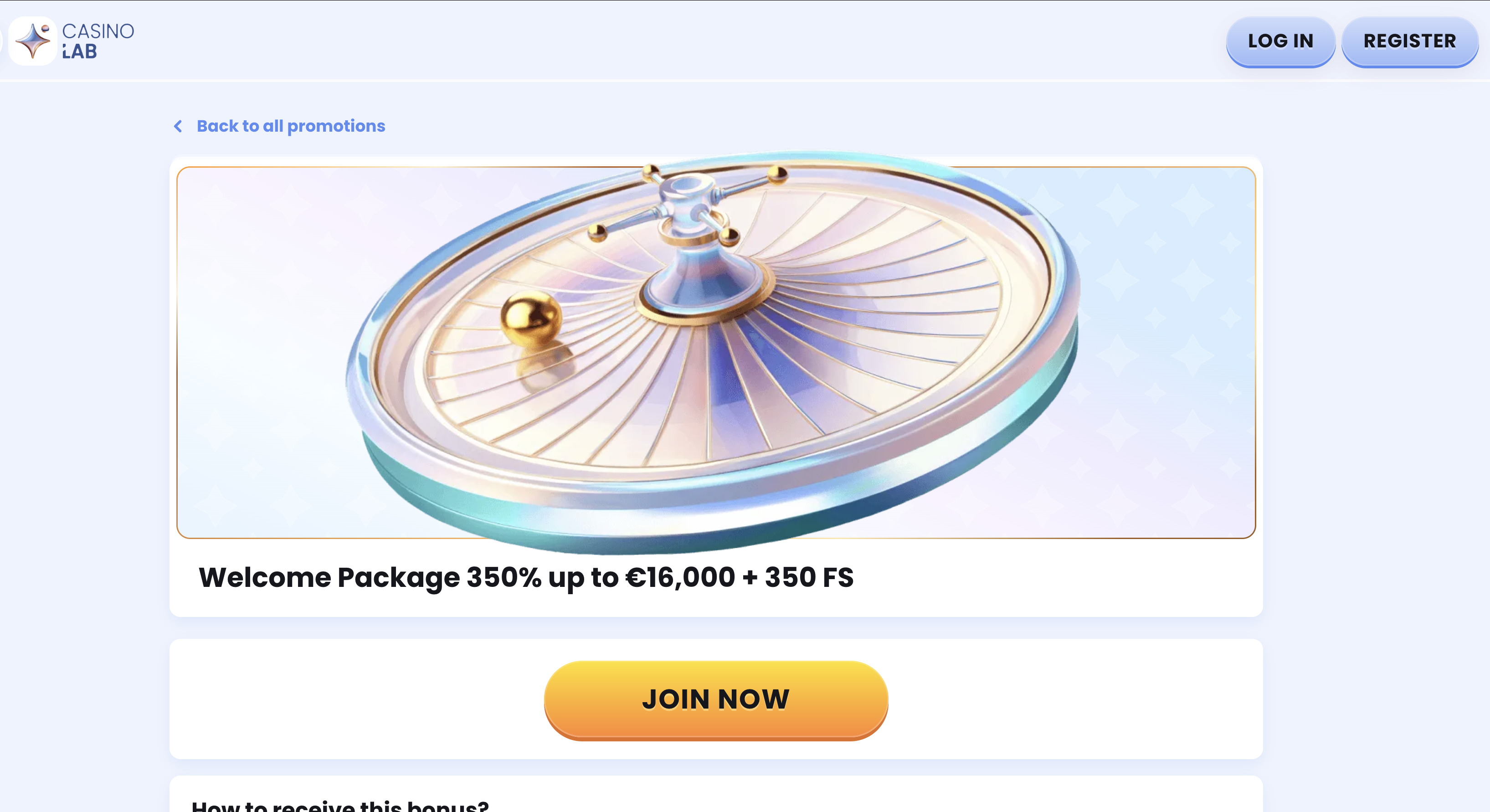 Casino Lab Welcome Bonus
