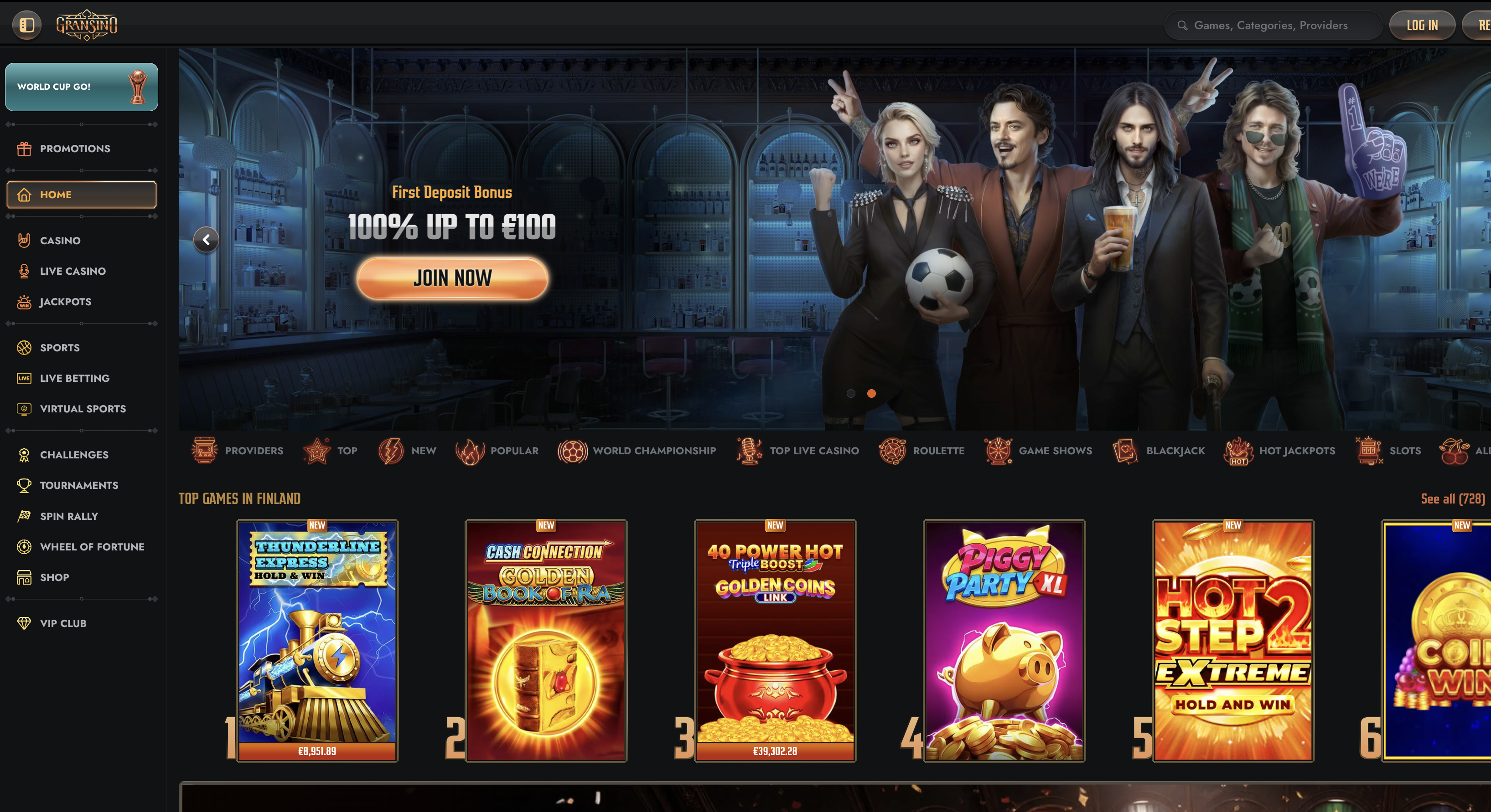 Gransino Casino Lobby